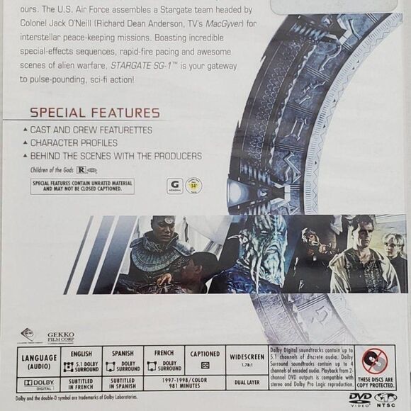 Stargate, SG-1 Seaon 1  [DVD] - Picture 2 of 2